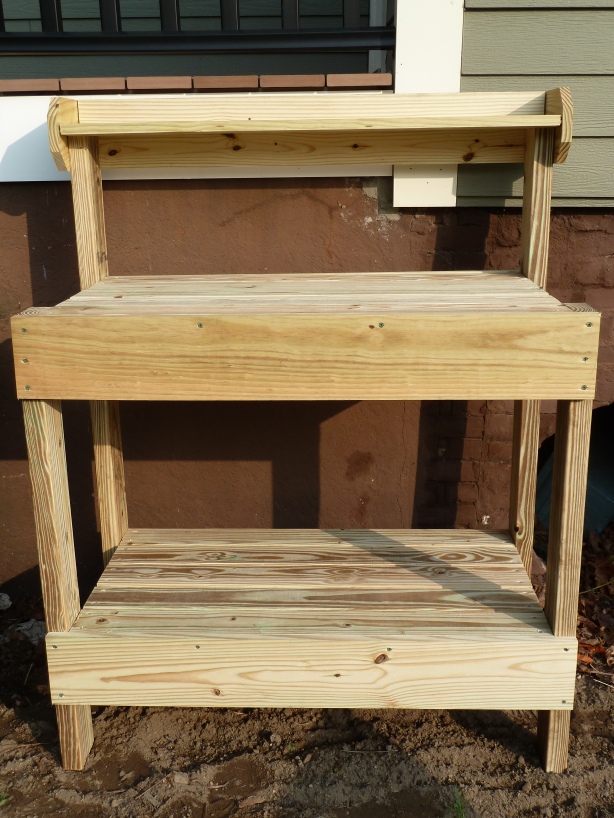 how to build a cedar potting bench